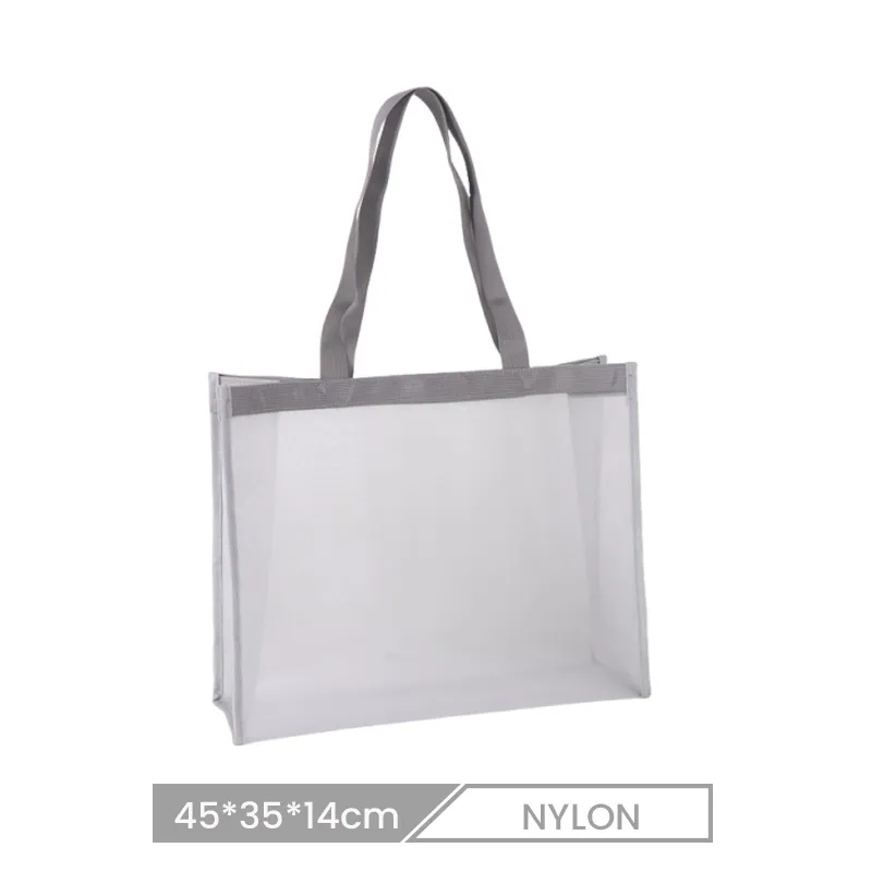 Reusable 45*35*14cm Custom Shopping Blank Nylon Mesh Bag